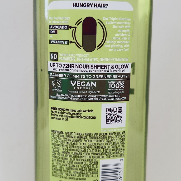 ⭐4/$15 Garnier Fructis Triple Nutrition Shampoo - Picture 3 of 9